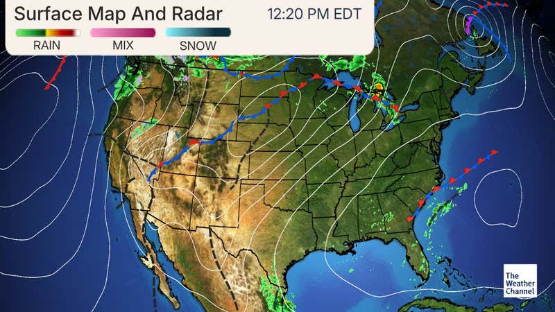 Surface Map and Radar Current