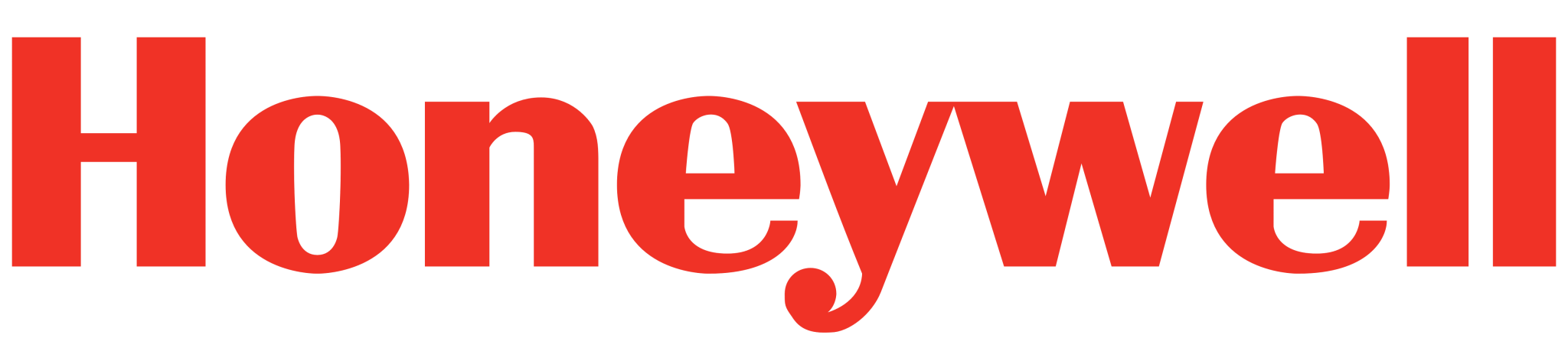 Honeywell Logo, bright red against a white background